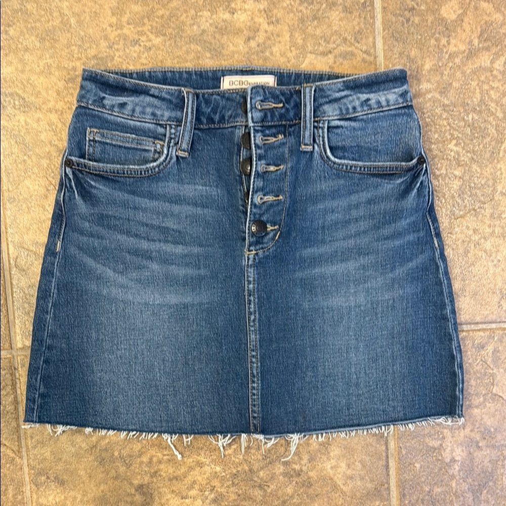 BCBGeneration Blue Denim Mini Skirt